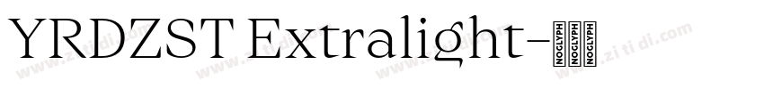 YRDZST Extralight字体转换 YRDZST Extralight字体转换